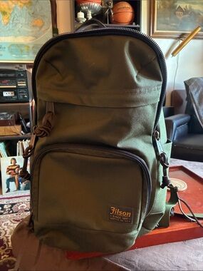 Filson Olive Green Canvas Everyday Backpack